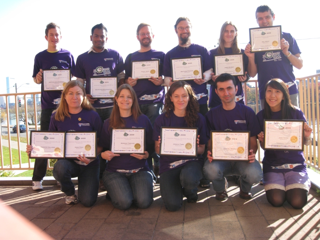 Team Newcastle with Gold certificates.jpg