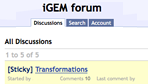 iGEM forum screenshot