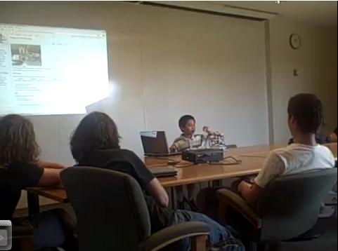 'Gabriel presenting to the University of Washington Wetlab Team'